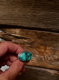 Image 1 of Turquoise Ring Sterling Silver Decorative Band