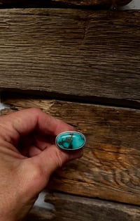 Image 4 of Turquoise Ring Sterling Silver Decorative Band