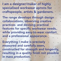 Image 7 of Zero Waste, One-of-a-kind Apron, Ochre Denim Patchwork. For Artists, Makers & Gardeners No16:6