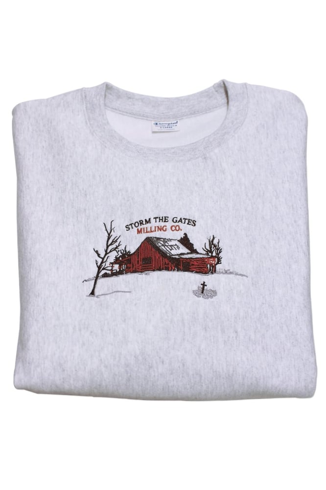Image of **USED** MILLING CO. CREWNECK SWEATSHIRT (CHAMPION® REVERSE WEAVE)