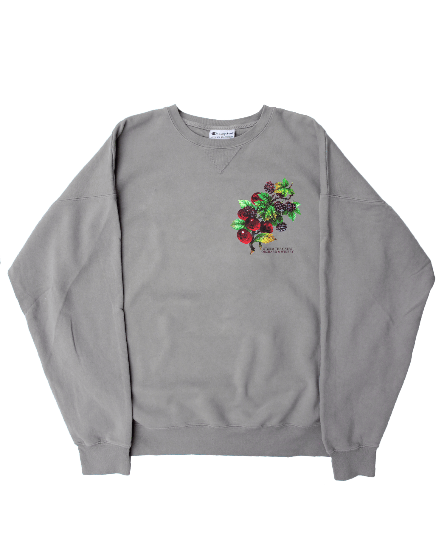 Image of **USED** ORCHARD & WINERY CHAMPION CREWNECK SWEATSHIRT