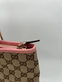 Image 5 of Gucci GG Canvas Eclipse Pink Leather Tote Bag