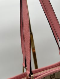 Image 16 of Gucci GG Canvas Eclipse Pink Leather Tote Bag
