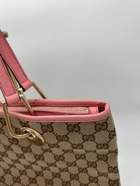 Image 10 of Gucci GG Canvas Eclipse Pink Leather Tote Bag