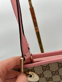 Image 17 of Gucci GG Canvas Eclipse Pink Leather Tote Bag