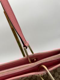 Image 18 of Gucci GG Canvas Eclipse Pink Leather Tote Bag