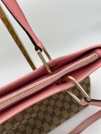 Image 20 of Gucci GG Canvas Eclipse Pink Leather Tote Bag