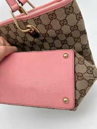 Image 14 of Gucci GG Canvas Eclipse Pink Leather Tote Bag