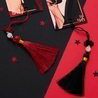 Image 4 of Bookmark with red foil - Marcin & Min Foxes 