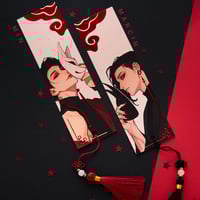 Image 2 of Bookmark with red foil - Marcin & Min Foxes 