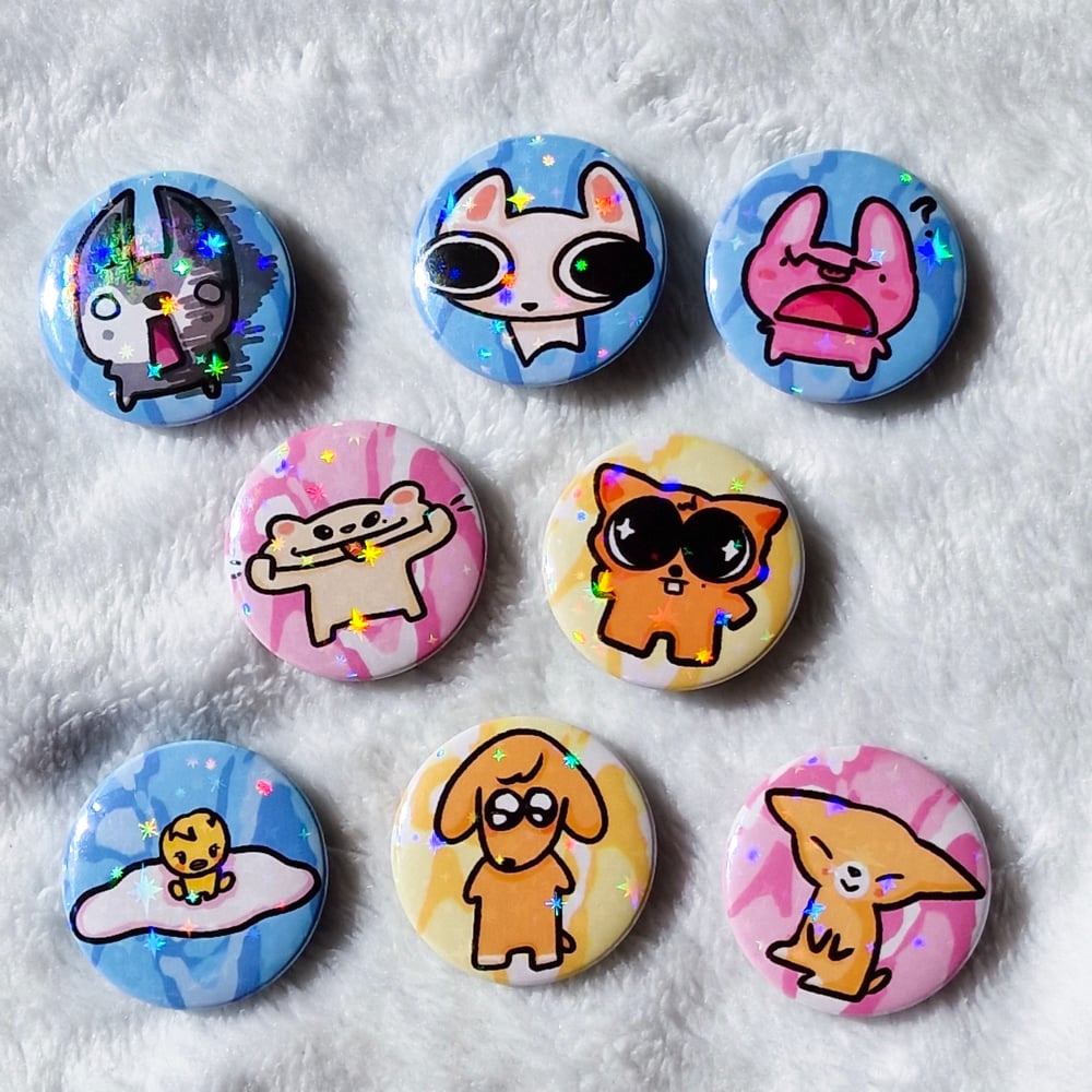 Image of !! NEW !! Aniteez/Skzoo/Ppulbatu Holo Badges