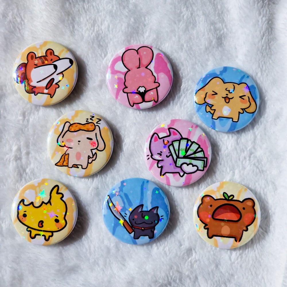 Image of !! NEW !! Aniteez/Skzoo/Ppulbatu Holo Badges