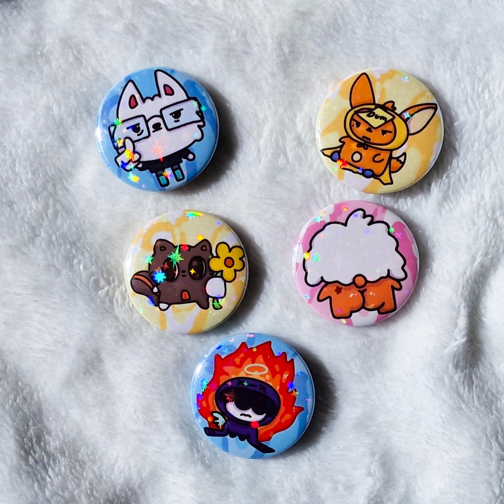 Image of !! NEW !! Aniteez/Skzoo/Ppulbatu Holo Badges
