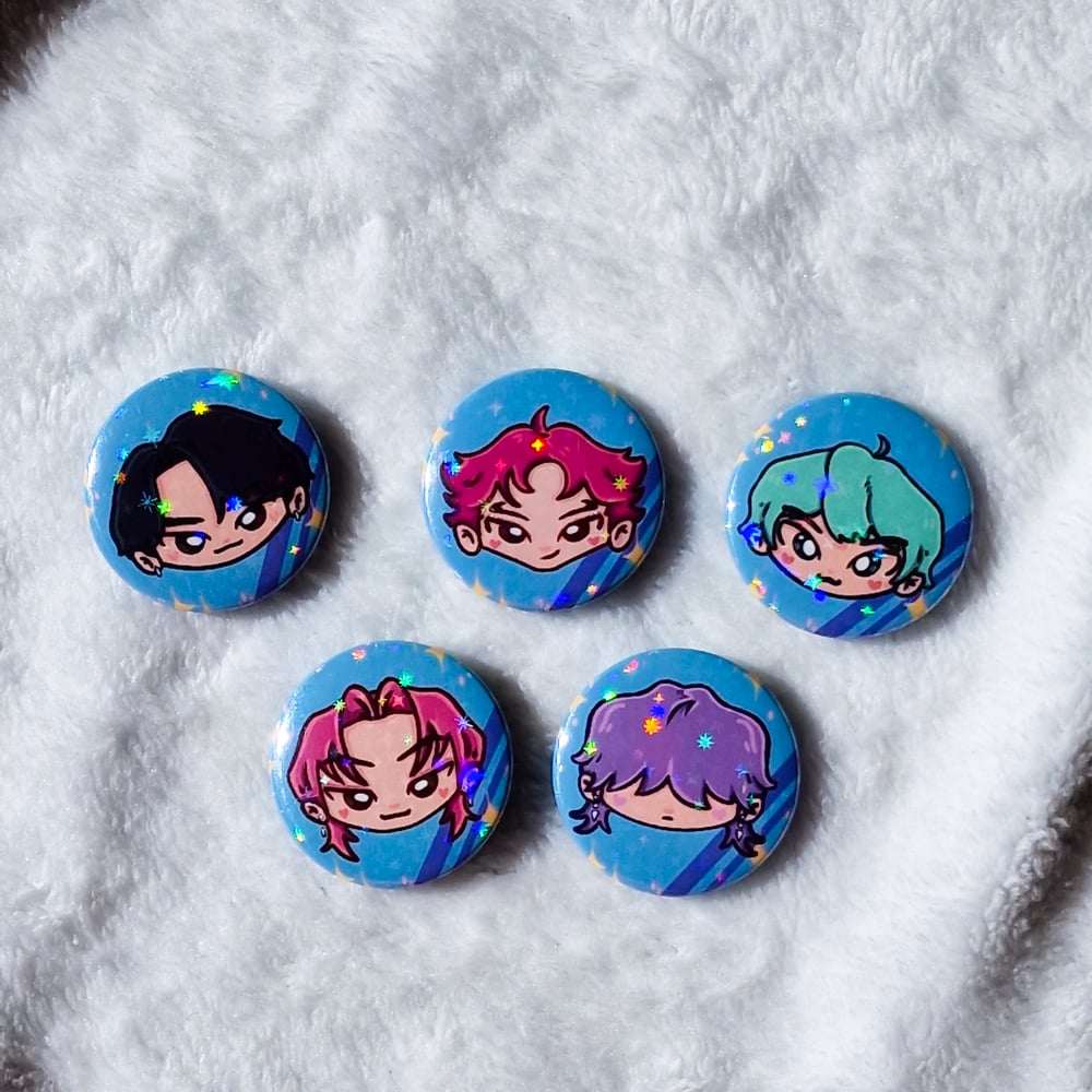 Image of !! NEW !! KPOP Demon Hunters Holo Badges