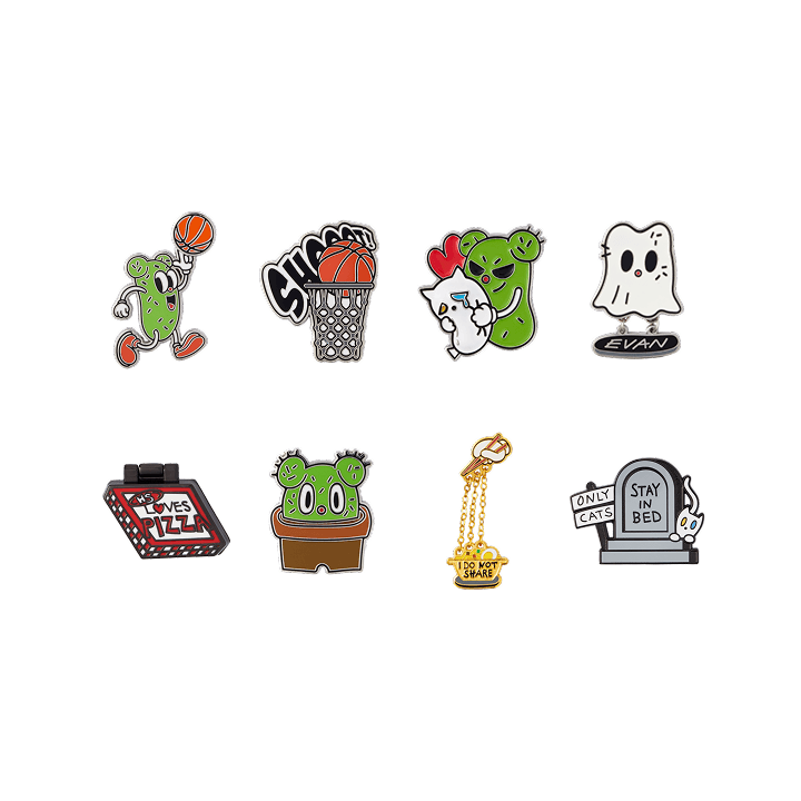 Image of [PRE-ORDER] Enhypen Heeseung Evan’s Cactus And Cat Badge Collection 