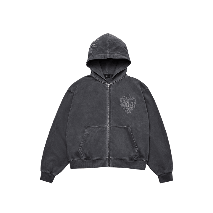 Image of [PRE-ORDER] Enhypen Sunghoon 109 Zip-Up Hoodie (Charcoal)