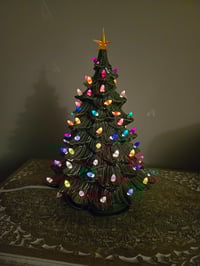 Image 8 of  Handmade and Handpainted Casted Vintage with Modern twist Ceramic Christmas Trees 