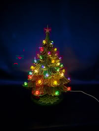 Image 5 of  Handmade and Handpainted Casted Vintage with Modern twist Ceramic Christmas Trees 