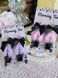 Image 2 of Smokey Coffin Earrings
