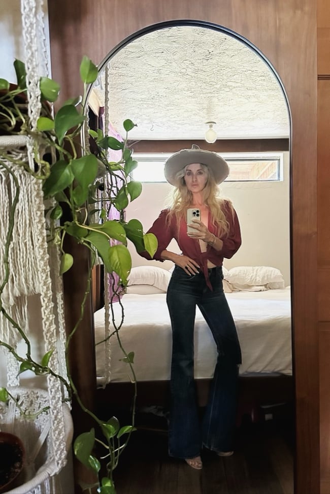 late 60s Ossie Clark moss crepe tie blouse