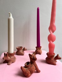 Image 2 of Clay Animal Candle Stands