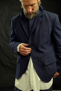 Image 3 of  Twist Jacket - Italian Navy grey Stripe 
