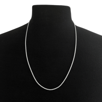 Image 1 of .925 Italian Silver Rope Chain Necklace - 23.5in