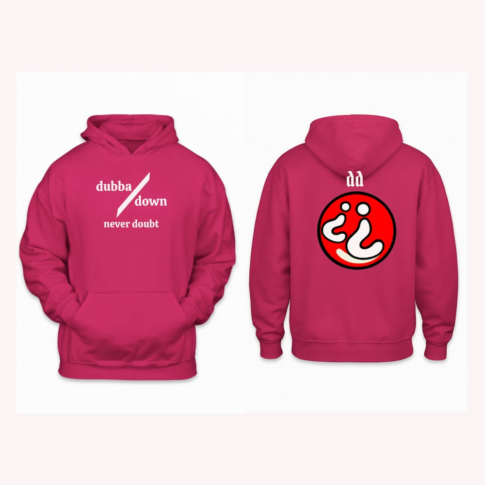 Image of Dubba Down Hoodie Slashed (Hot Pink)