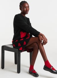 Image 5 of Falda corta con estampado heart attack