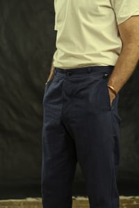 Image 5 of Peaky Blinder Trouser - Navy grey Stripe 