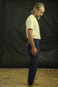 Image 3 of Peaky Blinder Trouser - Navy grey Stripe 