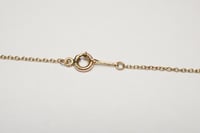 Image 5 of Antique 14k Yellow Gold, Onyx, and Seed Pearl Lavalier Pendant with Chain