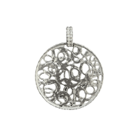 Image 1 of .925 Silver Squirl Circle Charm 