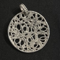 Image 2 of .925 Silver Squirl Circle Charm 