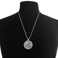 Image 3 of .925 Silver Squirl Circle Charm 