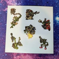 Image 2 of Space Goblin Rebellion Sticker Sheet - 6 Transparent Vinyl Stickers