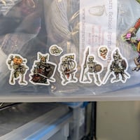 Image 2 of Skeleton Army Sticker Sheet - 7 Glossy Vinyl Stickers