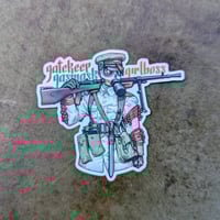 Image 2 of Trench Filth Revolución Mexicana Gassy Girlboss - 2.8 inch Glossy Vinyl Sticker