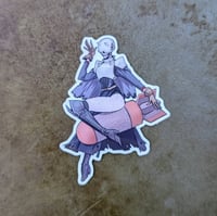Image 1 of Trench Filth Artillery Sorceress - 3 inch Transparent Vinyl Sticker