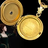 Image 4 of Freshwater pearl rolled gold Mother of Pearl vintage locket necklace