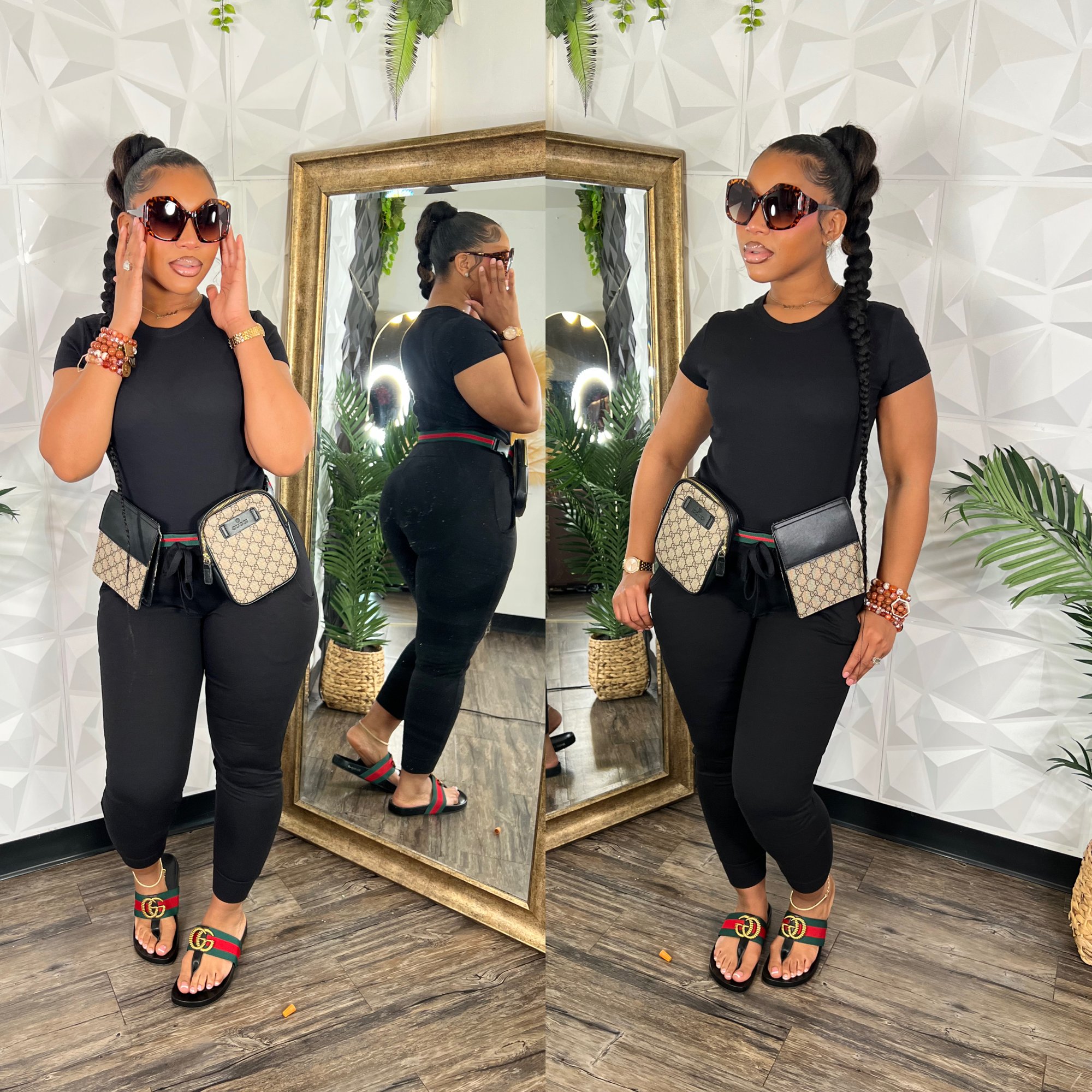 Black Jogger Set Restocked Gina B's Unique Fashion
