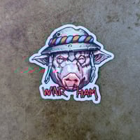 Image 1 of Trench Filth WAR HAM - 2.6 inch Transparent Vinyl Sticker