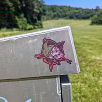 Image 3 of Trench Filth Heretic Skull & Pentagram - 3.5 inch Glossy Vinyl Sticker