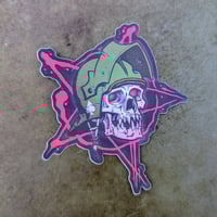 Image 1 of Trench Filth Heretic Skull & Pentagram - 3.5 inch Glossy Vinyl Sticker