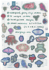 Image 2 of undergrowth - hand-painted sticker sheet