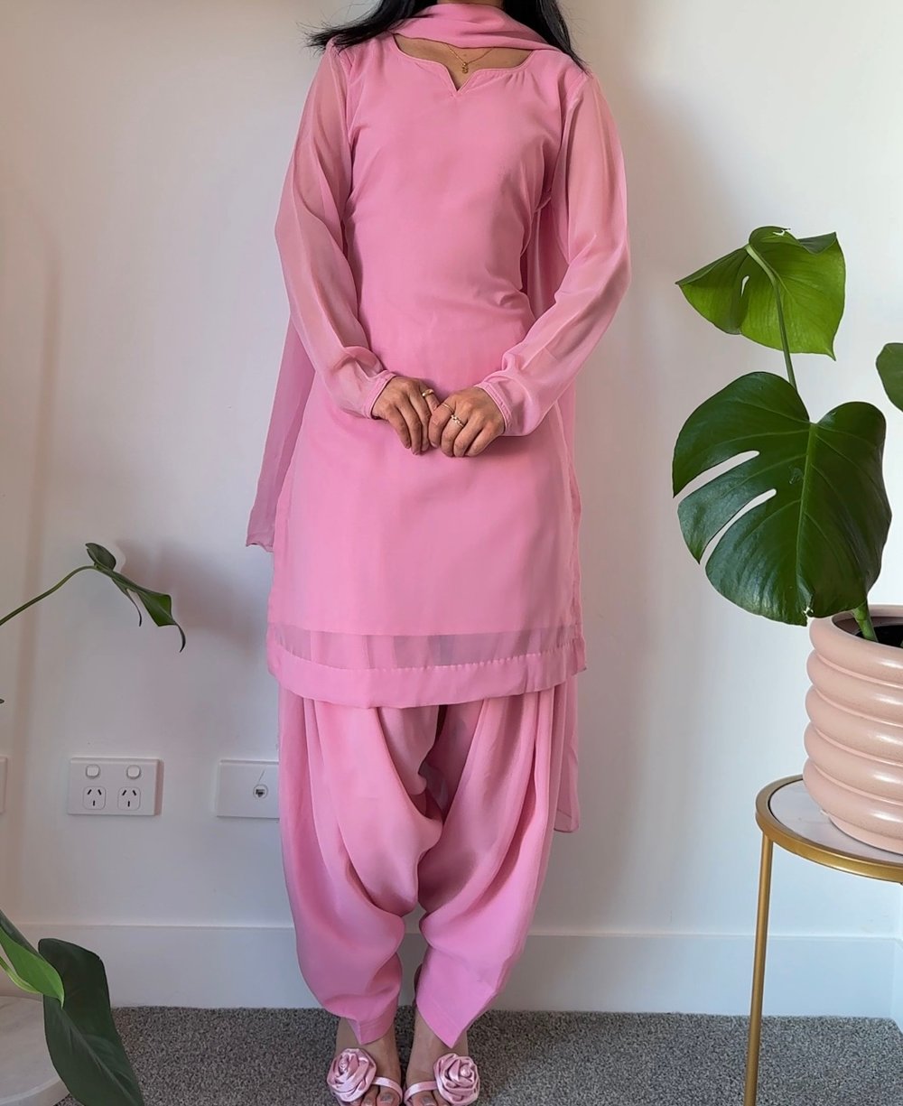 Image of Gulabi Cascade Three Piece Set 