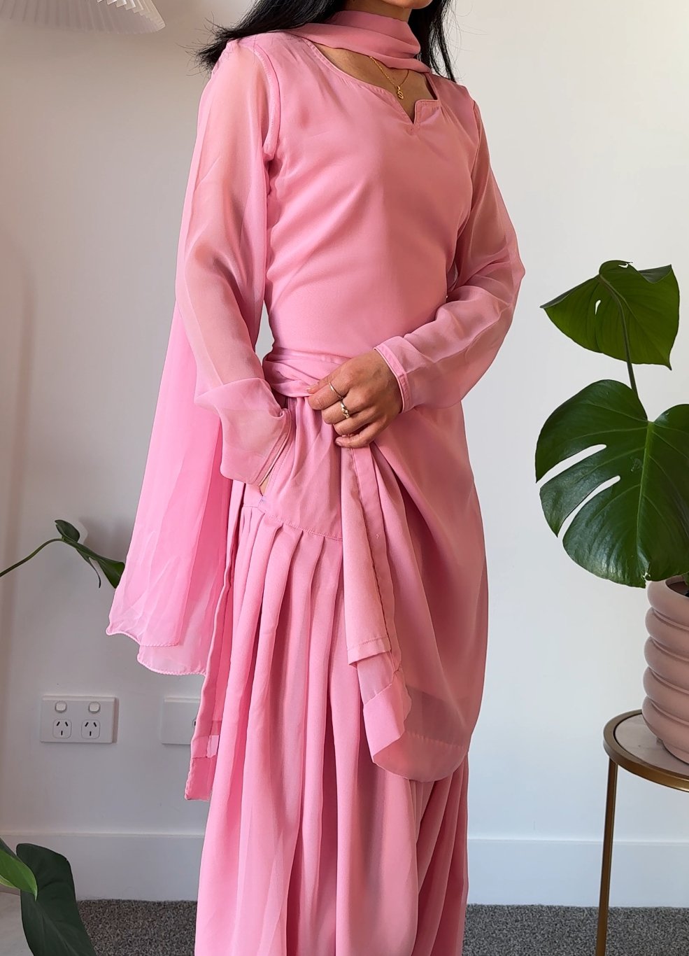 Image of Gulabi Cascade Three Piece Set 