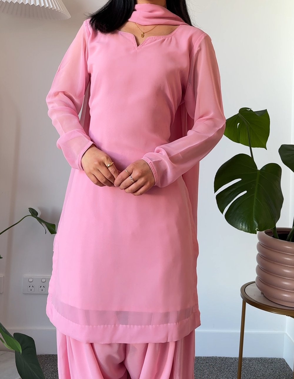 Image of Gulabi Cascade Three Piece Set 