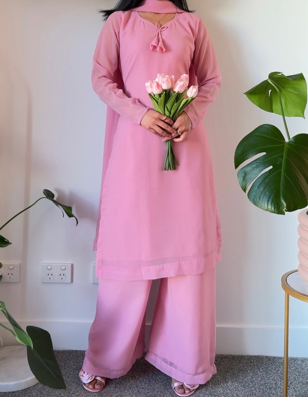 Image of Gulabi Euphoria Three Piece Set 