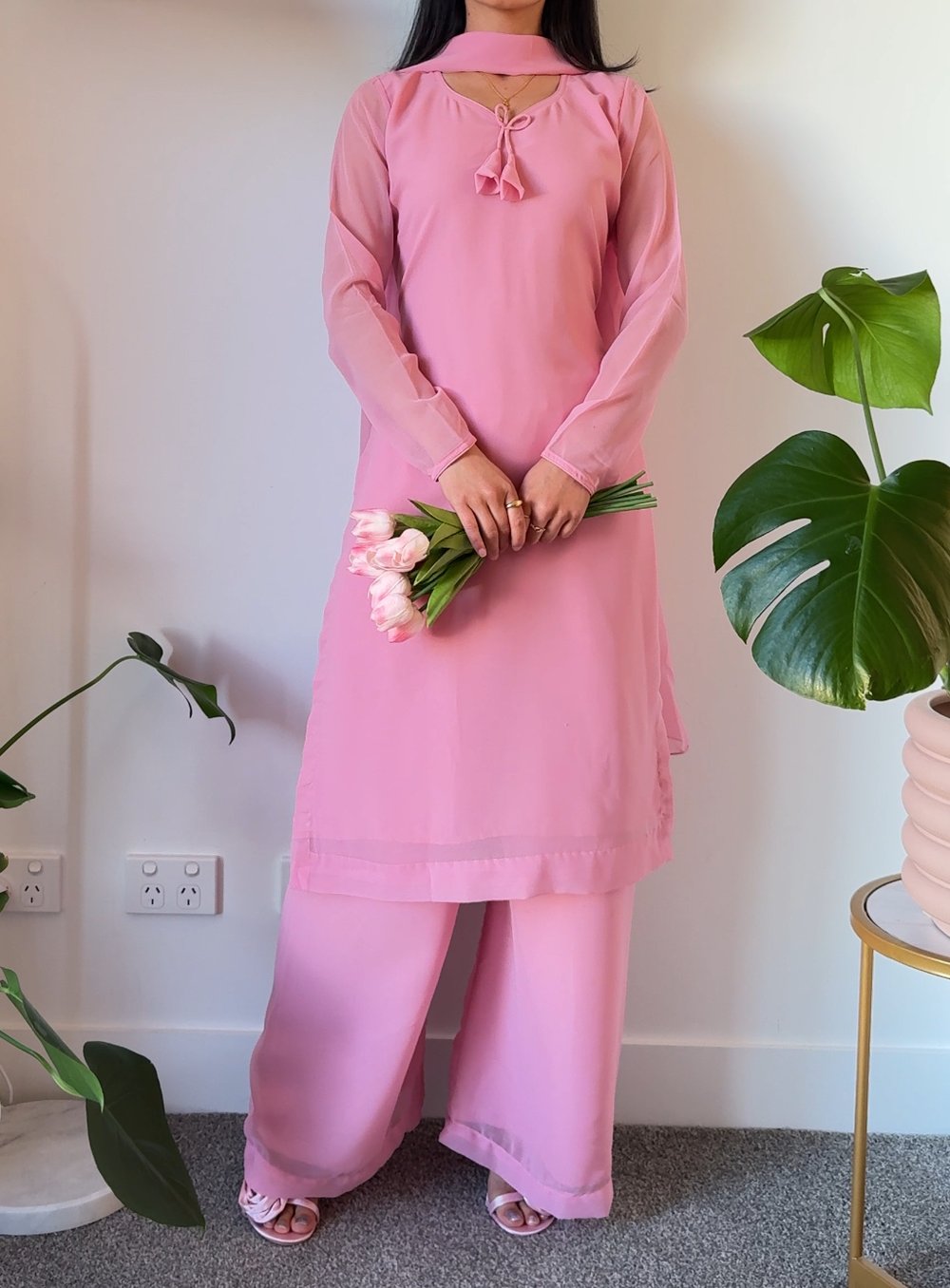 Image of Gulabi Euphoria Three Piece Set 